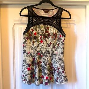 RANNA GILL Lace Trimmed top